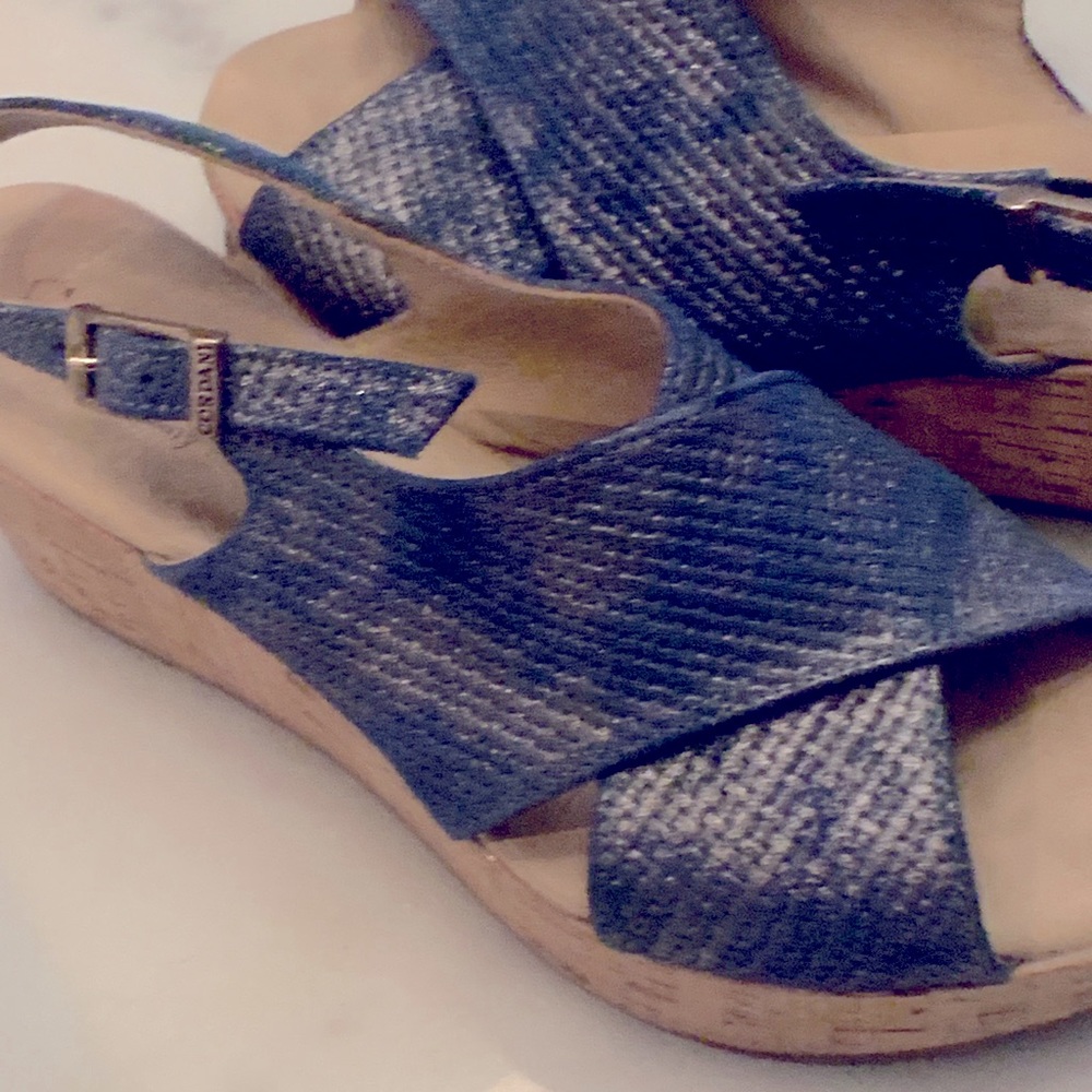 Cordani wedge sandals indigo blue